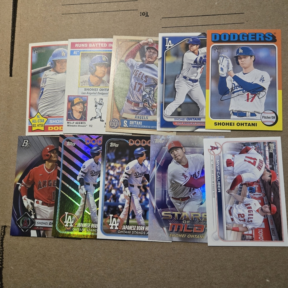 Topps Dodgers Trading Cards - Red, Blue, Gold